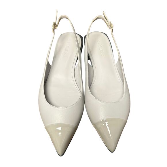 M. Gemi Shoes - M. Gemi White Cream Camelia Slingback Heeled Flats Womens Size 36.5 / US 6.5